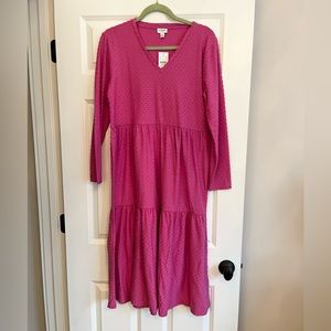 NWT J.Crew Factory Pink Midi Dress